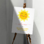 Cute Sunshine Baby Shower Welcome Sign<br><div class="desc">Welcome your guest with a cute smiling sun face. It is perfect baby shower welcome sign for a sunshine baby shower theme. The templates are super easy to edit. 
Explore the entire range of products from this collection.</div>