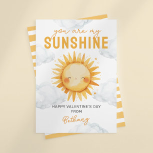Cute Sunshine Classroom Kids Valentines Day Holiday Card