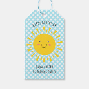 Cute Sunshine Happy Birthday Gift Tags