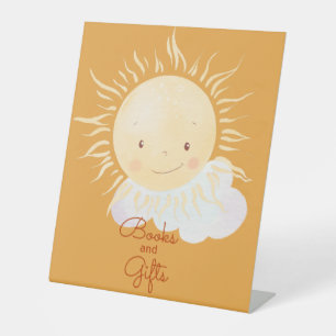 Cute Sunshine Theme Shower Gifts Favour Pedestal Sign