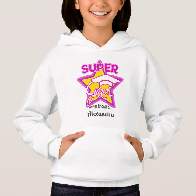 Cute Super Grad Pink - Personalise Name and Year (Front)