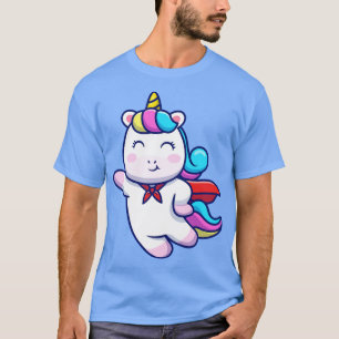 Cute Super Hero Unicorn Flying T-Shirt