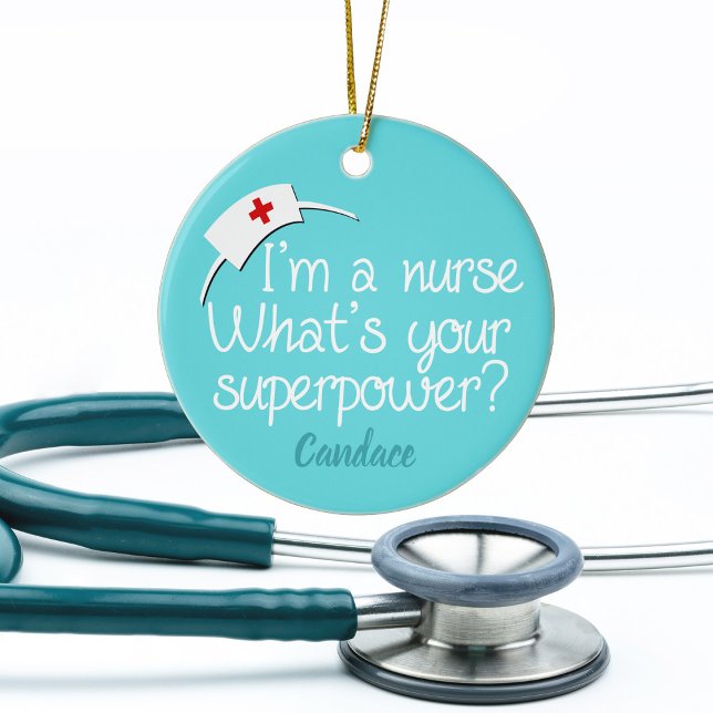 Cute Super Nurse Ceramic Tree Decoration (Creator Uploaded)