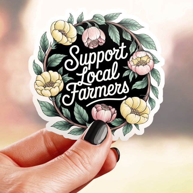 Cute Support Local Farmers Floral (Creator Uploaded)