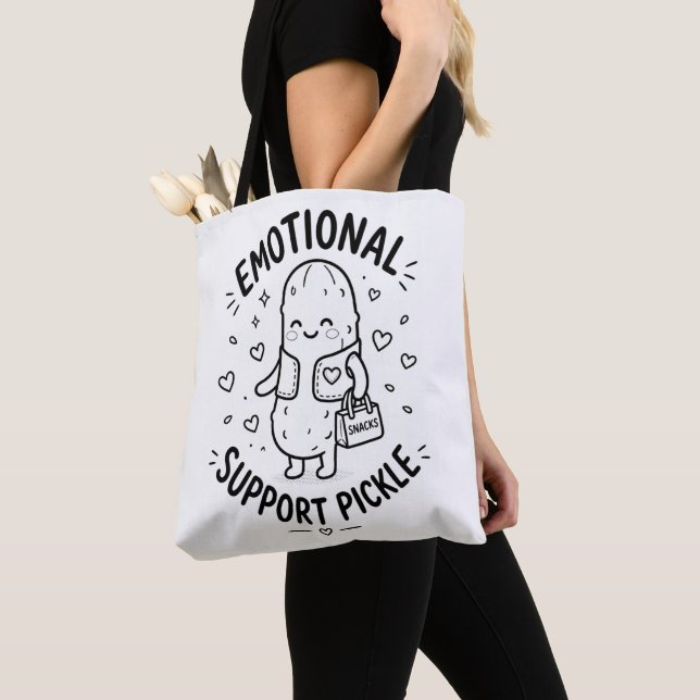 Cute Support Pickle Emotional Support Pickle [ Tote Bag (Close Up)