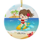 Cute Surfer Girl Personalised Christmas 