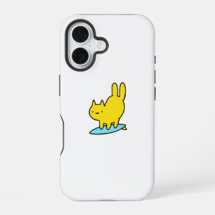 Cute Surfing Cat iPhone 16 Case