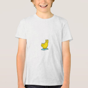 Cute Surfing Cat Tri-Blend Shirt