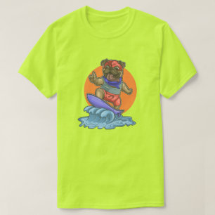 Cute Surfing Pug T-Shirt