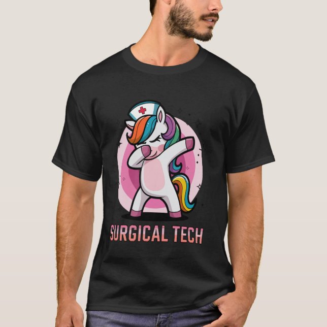 Cute Surgical Technologist Retro Surgery Scrub Tec T-Shirt (Front)