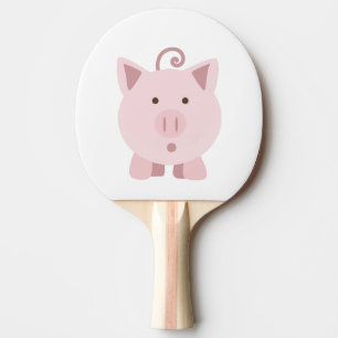 Cute Surprised Pig Ping Pong Paddle