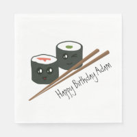 Cute Sushi Addict Kawaii Character Name Birthday