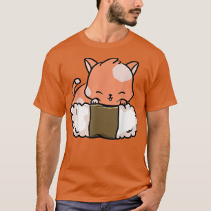 Cute Sushi Cat Kawaii Anime Neko Animal Pet Japan  T-Shirt