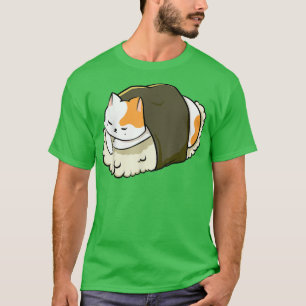 Cute Sushi Cat Kawaii Anime Neko Animal Pet Japan T-Shirt
