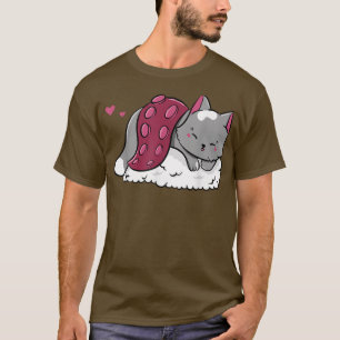 Cute Sushi Cat Kawaii Anime Neko Animal Pet Japan T-Shirt