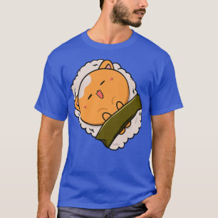Cute Sushi Cat Kawaii Anime Neko Animal Pet Japan  T-Shirt