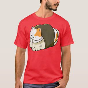 Cute Sushi Cat Kawaii Anime Neko Animal Pet Japan  T-Shirt