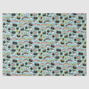 Cute Sushi Characters Kawaii Sushi Patterned Tissue Paper
