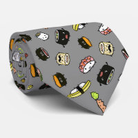 Cute Sushi Characters Pattern Funny Novelty