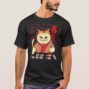 Cute Sushi Chef Cat T-Shirt