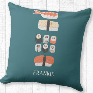 Cute Sushi Custom Name Cushion