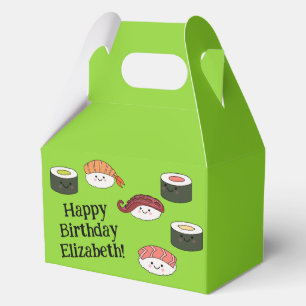 Cute Sushi Kids 1st Birthday Party Favour Box