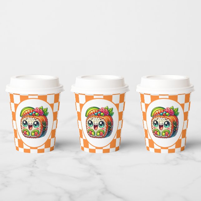 Cute sushi lovers party  paper cups (Multi)