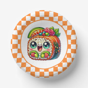 Cute sushi lovers party  paper plate