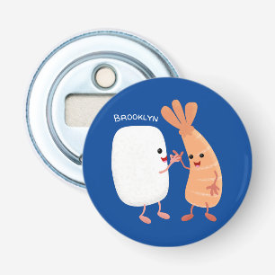 Cute sushi rice prawn friends cartoon bottle opener