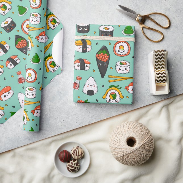 Cute Sushi  Wrapping Paper (Crafts)