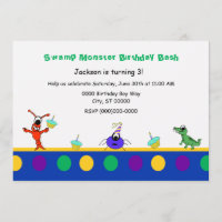 Cute Swamp Monster Cajun Child Birthday