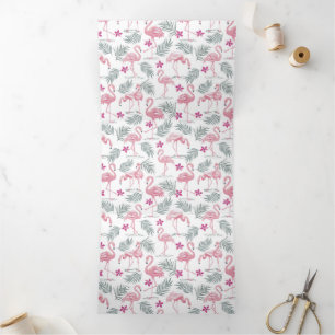 Cute Swan Birds Repeated Pattern Tri-Fold Holiday Card