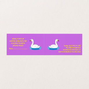 Cute Swan Theme Girl Baby Shower