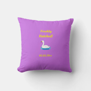 Cute Swan Theme Girl Baby Shower Cushion