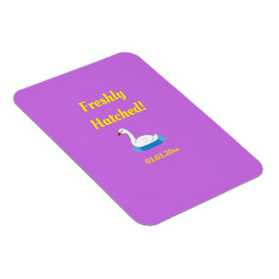 Cute Swan Theme Girl Baby Shower Magnet