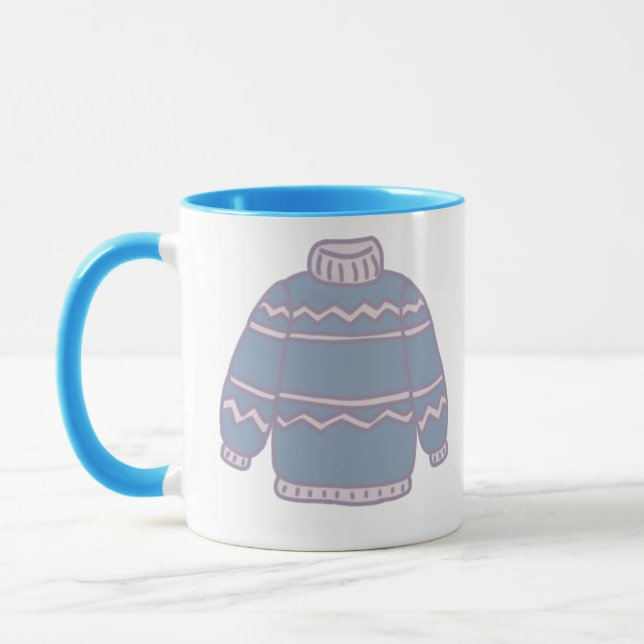 Cute sweater personalised  mug (Left)