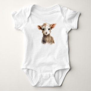 Cute Sweet Baby Sheep, Lamb Bodysuit