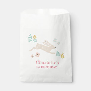 Cute Sweet Bunny Rabbit Animal 1st Birthday Party Favour Bags