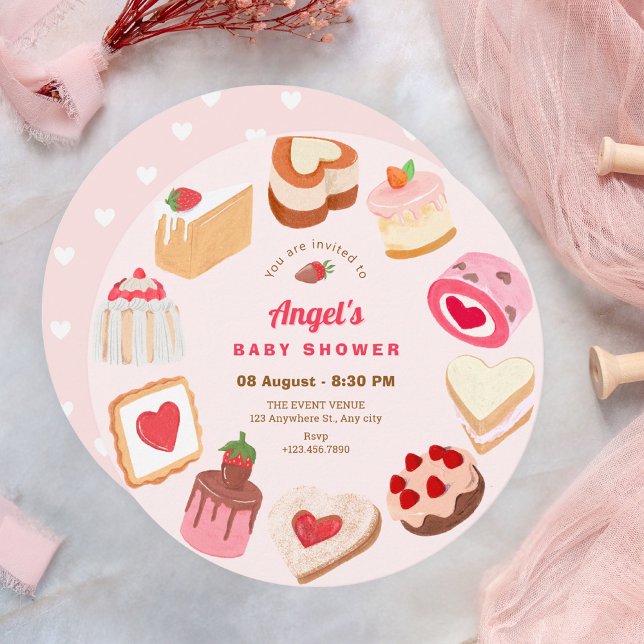 Cute sweet cakes baby shower invitation (Creator Uploaded)