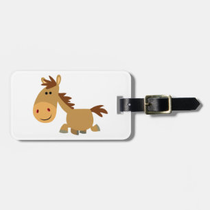 Cute Sweet Cartoon Horse Luggage Tag