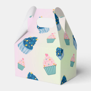 Cute Sweet cupcake Sprinkle 2nd Birthday Girly Favour Box