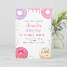 Cute Sweet Doughnut Birthday 