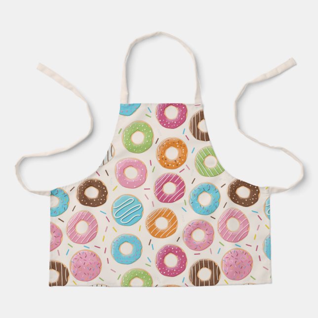 Cute Sweet Doughnuts Baking Party Apron (Front)