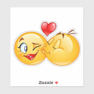 cute sweet emoji love hearts kiss