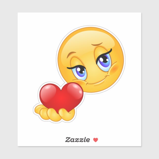cute sweet emoji love hearts kiss classic round (Sheet)