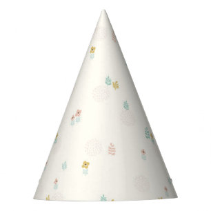 Cute Sweet Floral Garden Cartoon Birthday Party Hat