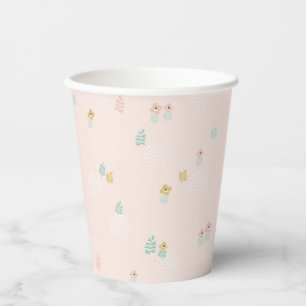 Cute Sweet Floral Garden Cartoon Birthday Party Paper Cups