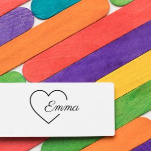 Cute Sweet Heart Girl Personalised Name Self-inking Stamp