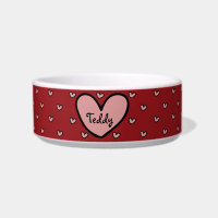 Cute Sweet Heart Pattern Pet Supplies Feeding Bowl