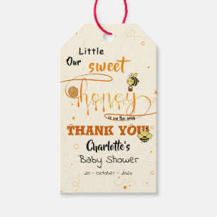 Cute Sweet Honey & Kawaii Eyeball Text Baby Shower Gift Tags